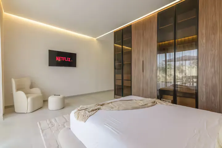 Villa Milabel - Master Bedroom Dressing Area & TV